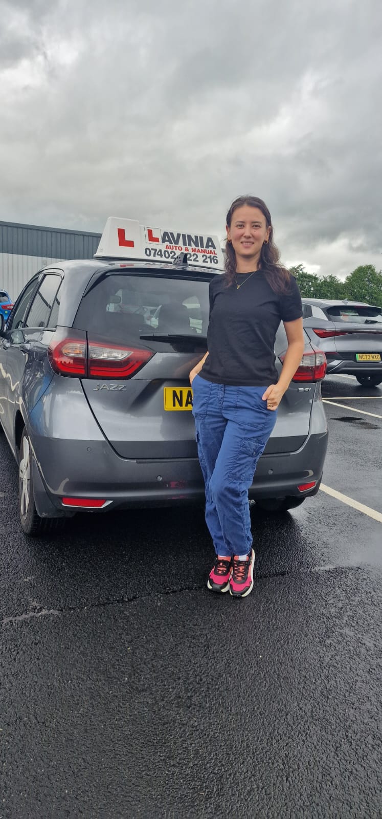 Happy student SC who passed driving test Newcastle